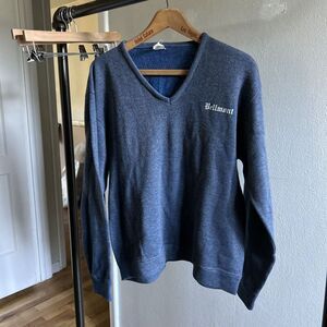 Vintage 60's Belmont Sweater Large L Navy‎ Blue Vintage Sweater VTG Velva Sheen